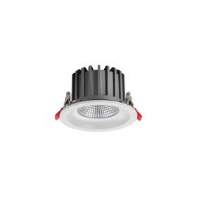 DL200085  Bionic 15; 15W; 350mA; White Deep Round Recessed Downlight; 1275lm ;Cut Out 120mm; 40° ; 3500K; IP44; DRIVER INC.; 5yrs Warranty.